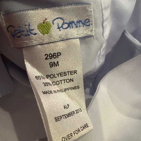 PETIT POMME BOYS ONE PIECE BLUE BUNNY OUTFIT 9M - Picture 4 of 4